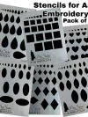PriSara Drawing Drafting and Designing Stencils for Aari Embroidery-Pack of 6