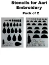 PriSara Drawing Drafting and Designing Stencils for Aari Embroidery-Pack of 2