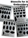 PriSara Drawing Drafting and Designing Stencils for Aari Embroidery-Pack of 4