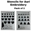 PriSara Drawing Drafting and Designing Stencils for Aari Embroidery-Pack of 2