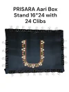 PRISARA Brand Aari Embroidery Frameless Box Stand 24*16 with 24 Clibs