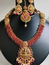 Crystal bead set earrings and tikka for sale