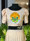 Kathakali Hand Painted Lehanga Kerala Tradition