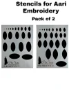 PriSara Drawing Drafting and Designing Stencils for Aari Embroidery-Pack of 2