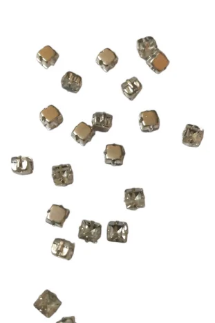 White square shape high quality clib stones