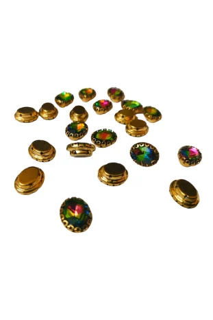 Oval Shape Multicolour High Quality Clib Stones