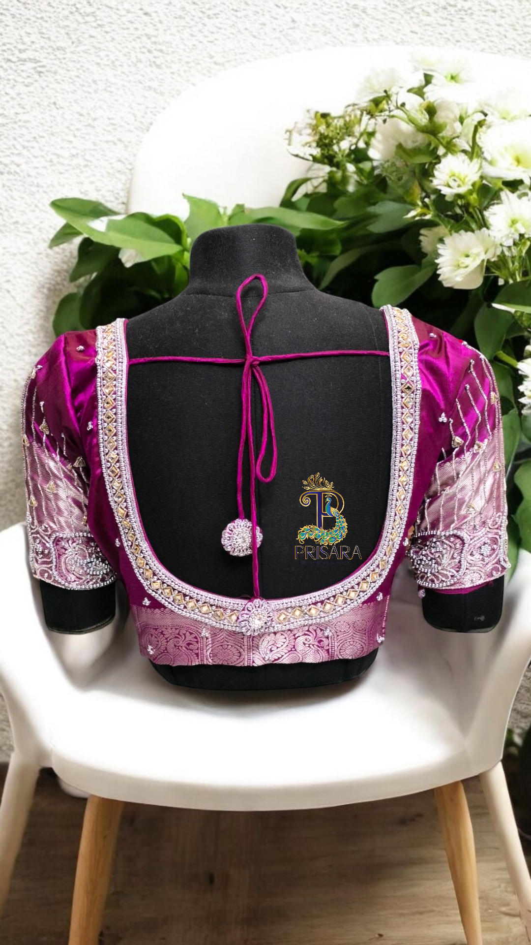 Silver Glow – Wide Neck Bridal Blouse That’s Elegant & Affordable